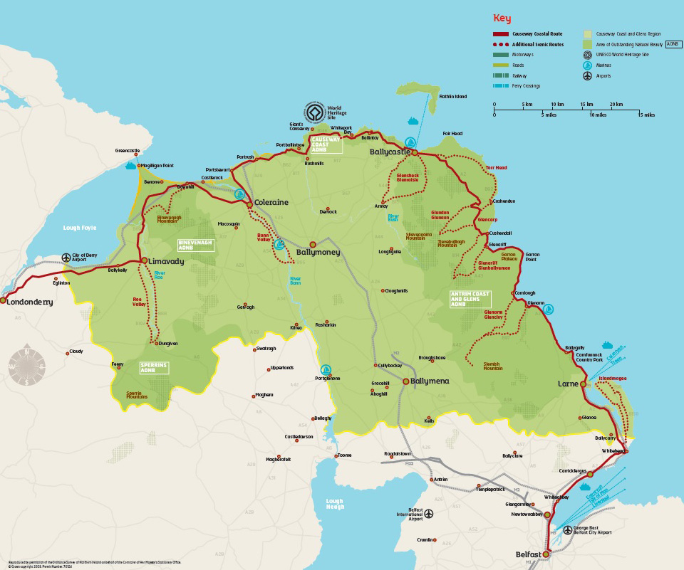 Causeway Coast & Glens Heritage Trust regional map